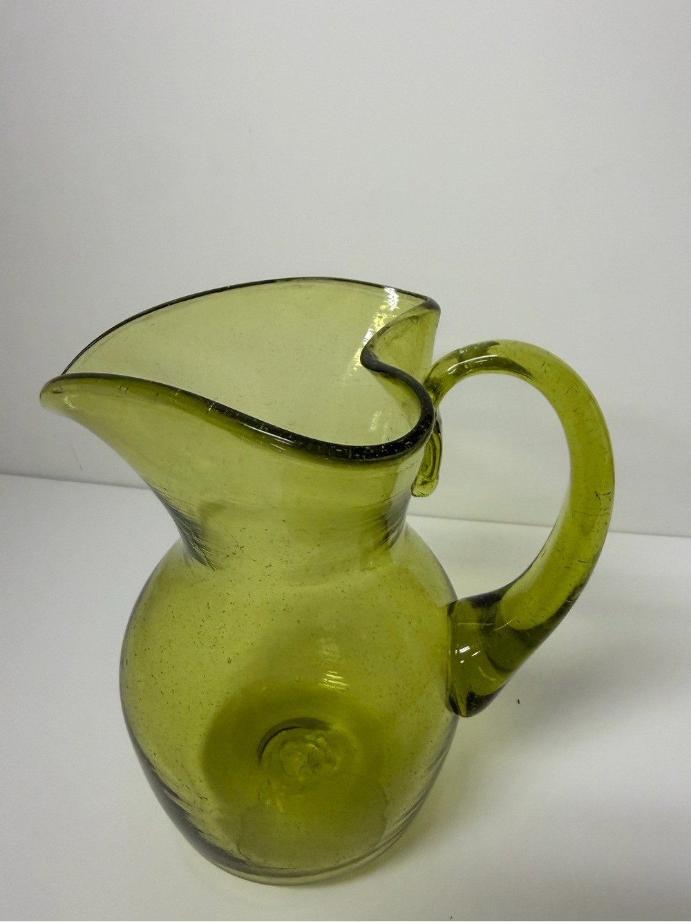 Pilgrim Glass Lime Green Pitcher